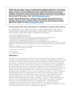 Ascertainment bias causes false signal of anticipation in genetic