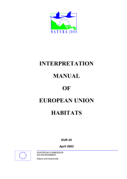 interpretation manual of european union habitats