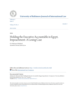 Holding the Executive Accountable in Egypt, Impeachment: A Losing