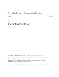 The Burden of Conformity - Pepperdine Digital Commons