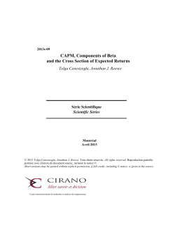 CAPM, Components of Beta and the Cross Section of