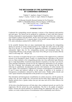 Mechanism of Fire Suppression by Condensed Aerosols
