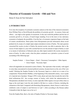 Theories of Economic Growth - Old and New (PDF