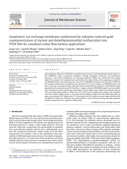 Journal of Membrane Science Amphoteric ion exchange membrane