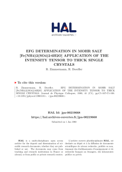 EFG DETERMINATION IN MOHR SALT