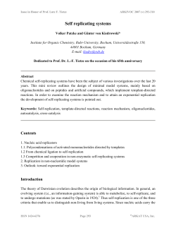 Self replicating systems
