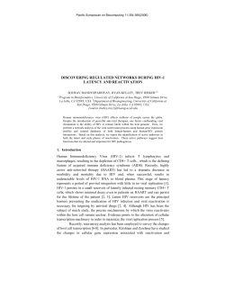Discovering Regulated Networks During HIV