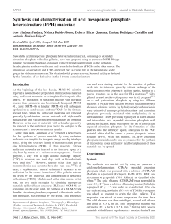 Synthesis and characterisation of acid mesoporous phosphate