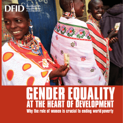 Gender equality at the heart of development