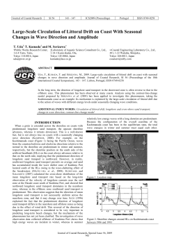 Large-Scale Circulation of Littoral Drift on Coast With - e-Geo