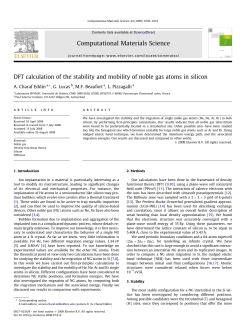 DFT calculation of the stability and mobility of noble gas atoms in