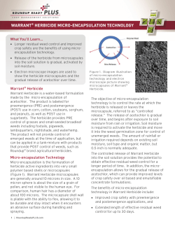 Warrant Herbicide Micro-Encapsulation Technology
