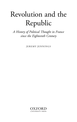 Revolution and the Republic