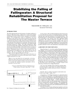 Stabilizing the Falling of Fallingwater: A Structural Rehabilitation