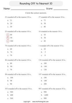 Rounding Off to Nearest 10