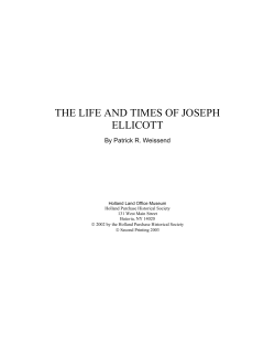 the life and times of joseph ellicott - TPS Jamestown