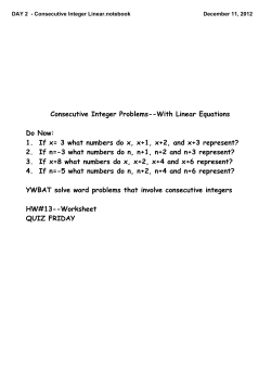 DAY 2 - Consecutive Integer Linear.notebook