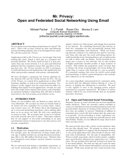 Mr. Privacy: Open and Federated Social Networking