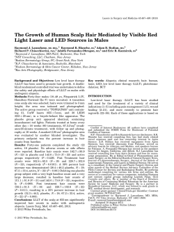 The growth of human scalp hair mediated by visible red light laser