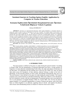 Sustained Juncture in Teaching Spoken English: Application by