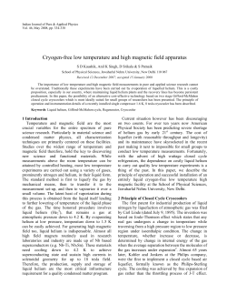 Cryogen-free low temperature and high magnetic field