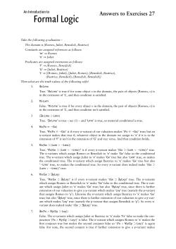 Exercises 27 - Logic Matters