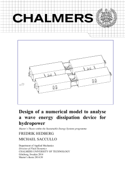 Design of a numerical model to analyse a wave energy dissipation