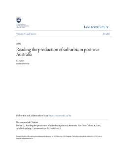 Reading the production of suburbia in post-war