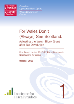 For Wales Don`t (Always) See Scotland