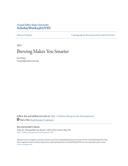 Brewing Makes You Smarter - ScholarWorks@GVSU