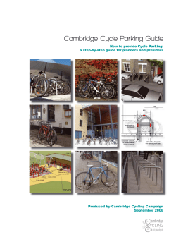 Cycle Parking Guide - Cambridge Cycling Campaign