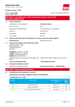 Safety Data Sheet: di-Sodium oxalate