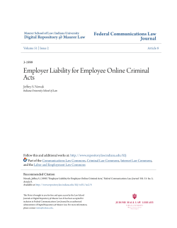 Employer Liability for Employee Online Criminal Acts