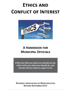 Ethics and Conflict of Interest - Wyoming Association of Municipalities