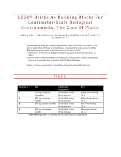 LEGO® Bricks As Building Blocks For Centimeter