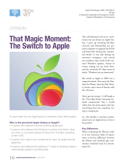 That Magic Moment: The Switch to Apple