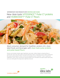 New clean-taste VITESSENCE™ Pulse CT proteins and