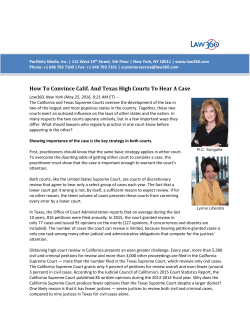 How To Convince Calif. And Texas High Courts To Hear A Case