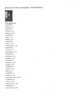 House of the ScorPion: Vocabulary