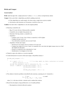 Divide and Conquer - Mathematics and Computer Science