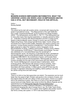 MODERN SCIENCE EMPHASIZES MATHEMATICS