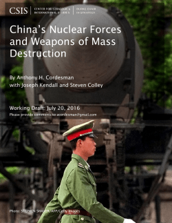 China`s Nuclear Forces and Weapons of Mass Destruction