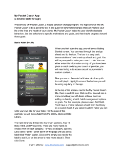 My Pocket Coach App