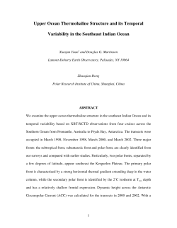 Upper Ocean Thermohaline Structure and its Temporal Variability in