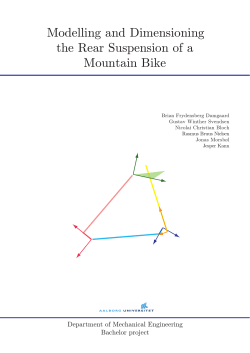 Modelling and Dimensioning the Rear Suspension of a Mountain Bike