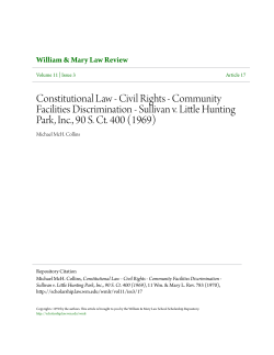 Constitutional Law - Civil Rights