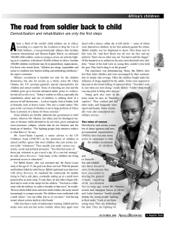 The road from soldier back to child