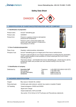 SDS Innocor Rebreathing Gas