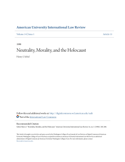 Neutrality, Morality, and the Holocaust