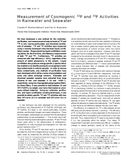 Measurement of Cosmogenic 32P and 33P Activities in Rainwater